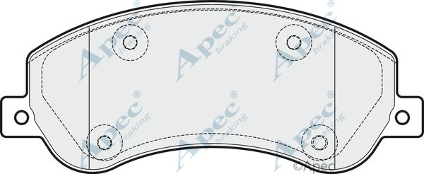 APEC BRAKING Bremžu uzliku kompl., Disku bremzes PAD1816